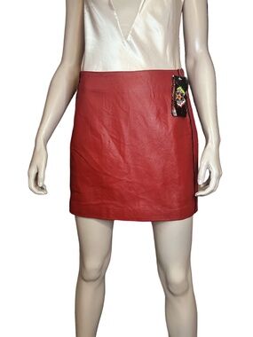 Dale Earnhardt Jr. #8 NASCAR Red Leather Mini Skirt Chase Authentics Licensed